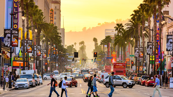 Hollywood Blvd in Los Angeles. Hollywood Blvd in Los Angeles.